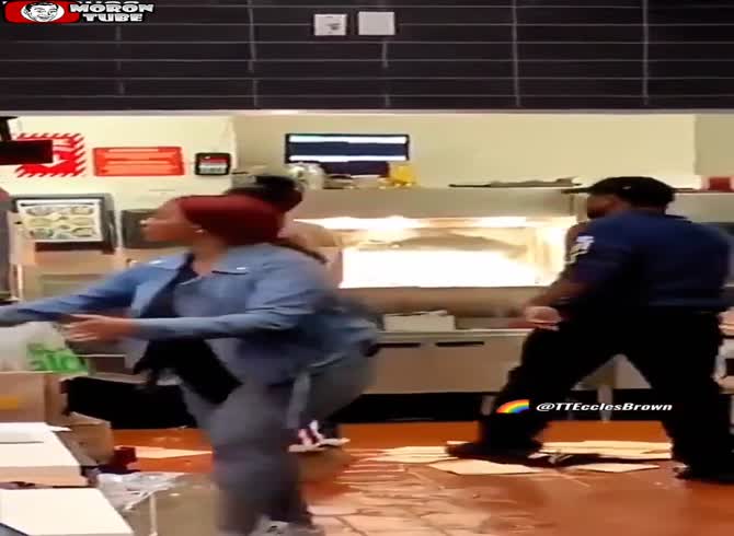 Video :Four people broke into a McDonald's and pepper-sprayed the staff